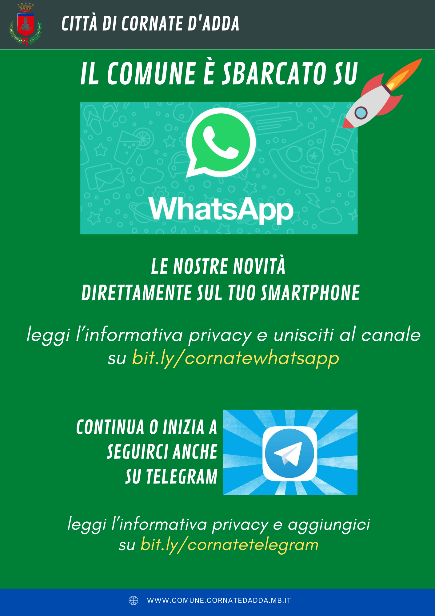  Canali whatsapp e telegram