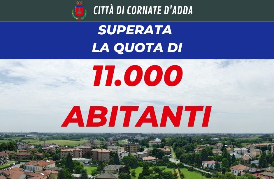 Cornate 11.000 abitanti